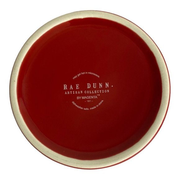 Rae Dunn Red White Letters MERRY CATMAS Kitty CAT BOWL Ceramic 5" Christmas NEW - Picture 4 of 14